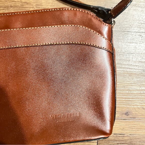 Vera Pelle Brown Leather Crossbody Bag - Picture 4 of 6